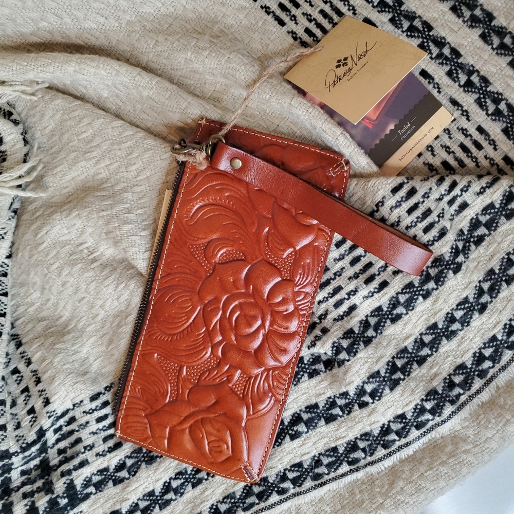 Patricia Nash Tooled Wristlet